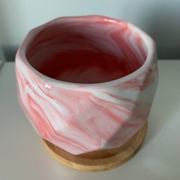 Other - Pink Marble Ceramic Succulent Planter Pot